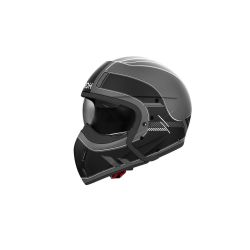 Casque moto modulable AirohJ 110 Raster - Noir Gris