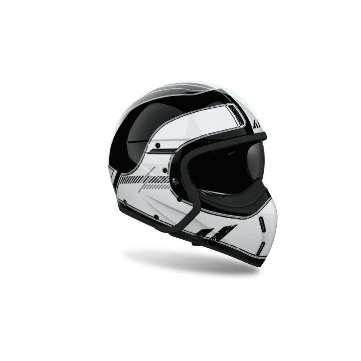 Casque moto modulable AirohJ 110 Raster - Blanc