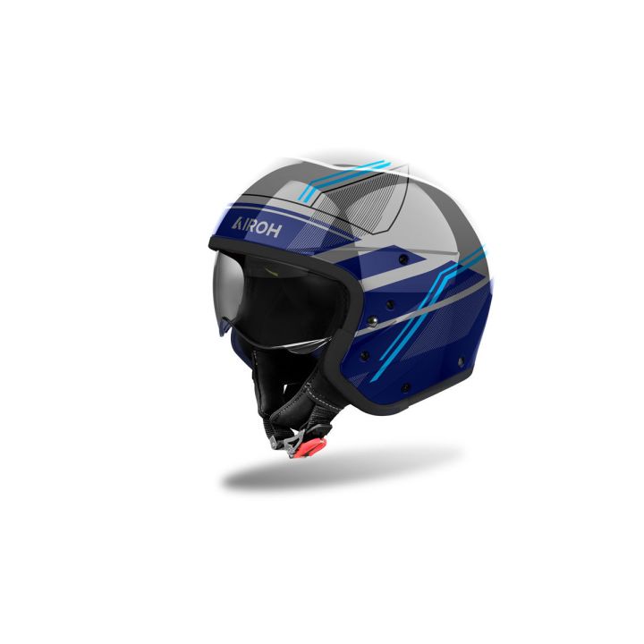 Casque moto modulable AirohJ 110 Slim - Bleu