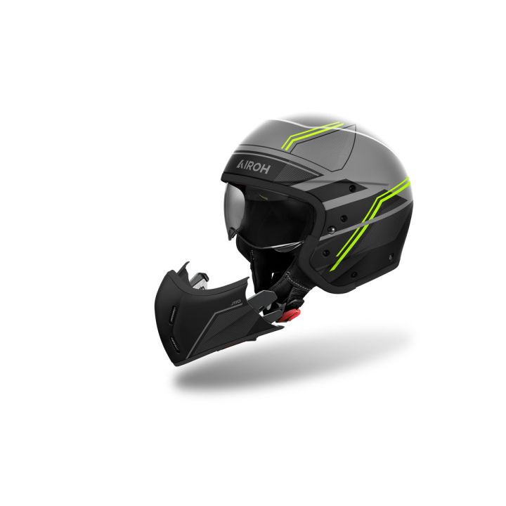 Casque moto modulable AirohJ 110 Slim - Jaune