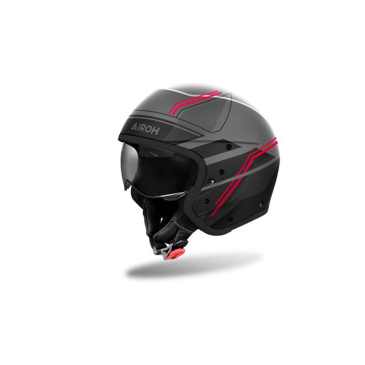 Casque moto modulable AirohJ 110 Slim - Rouge