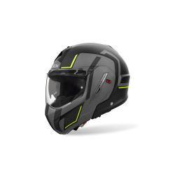 Casque moto modulable AirohMathisse II Genius - Jaune