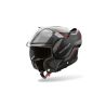 Casque moto modulable AirohMathisse II Magnet - Gris Noir rouge
