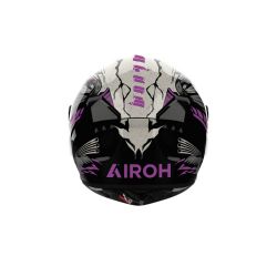 Casque moto Airoh 2026 Connor Bloom - Blanc Violet 2
