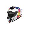 Casque moto Airoh 2026 Spark Lively - Blanc Violet Jaune
