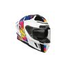 Casque moto Airoh 2026 Spark Lively - Blanc Violet Jaune