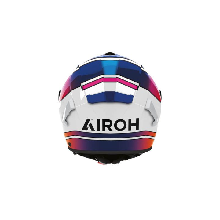 Casque moto Airoh 2026 Spark Lively - Blanc Violet Jaune