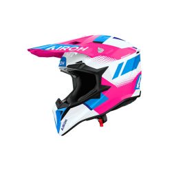 Casque moto cross Airoh 2026 WraaapVision - Rose