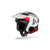 Casque moto jet AirohTRR II Jupiter - Rouge Gris