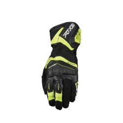 Gants moto racing Five RFX4 Evo WP Noir Jaune Fluo