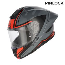 Casque moto Acerbis TARMAK-X - GRIS et ROUGE