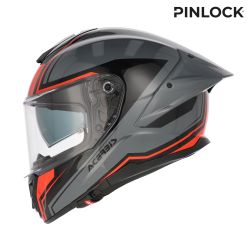 Casque moto Acerbis TARMAK-X - GRIS et ROUGE 2