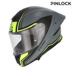 Casque moto Acerbis TARMAK-X - GRIS et JAUNE