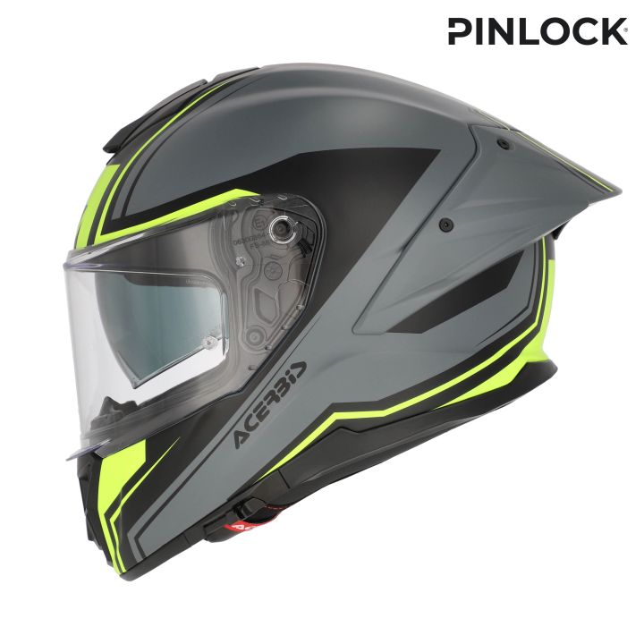 Casque moto Acerbis TARMAK-X - GRIS et JAUNE