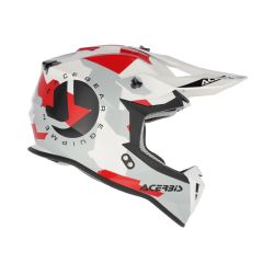 Casque moto cross Acerbis LINEAR - BLANC et GRIS 2