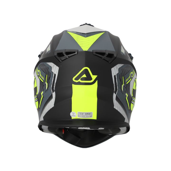 Casque moto cross Acerbis LINEAR - NOIR et JAUNE FLUO
