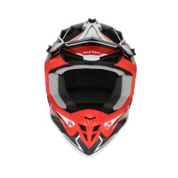Casque moto cross Acerbis LINEAR - GRIS et ROUGE 2
