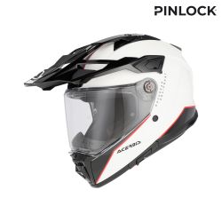 Casque moto trail Acerbis ATTACK - BLANC et NOIR