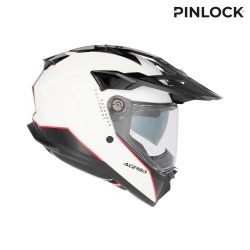 Casque moto trail Acerbis ATTACK - BLANC et NOIR 2
