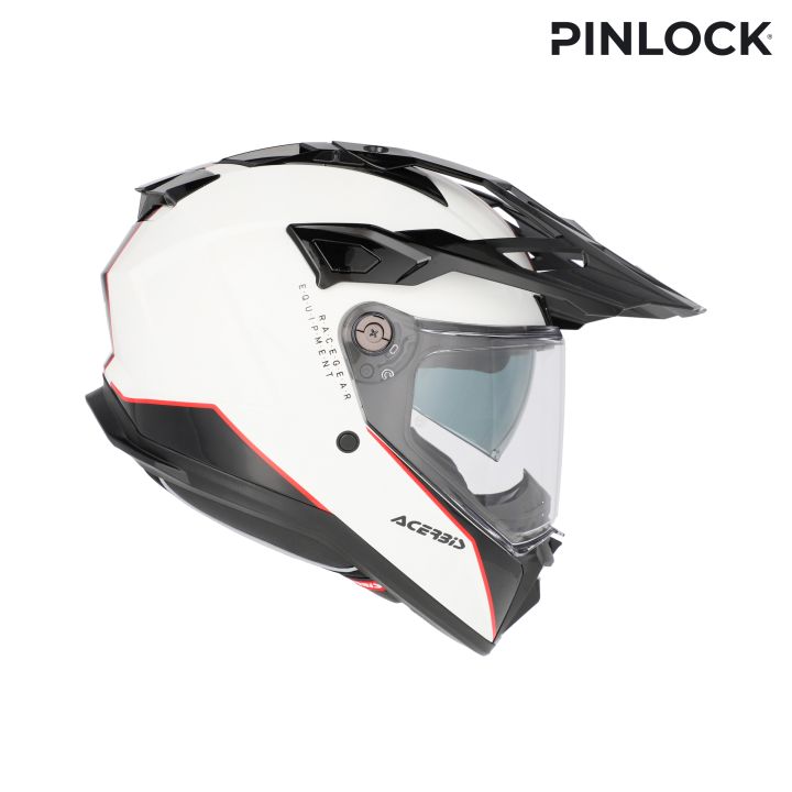 Casque moto trail Acerbis ATTACK - BLANC et NOIR
