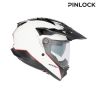 Casque moto trail Acerbis ATTACK - BLANC et NOIR
