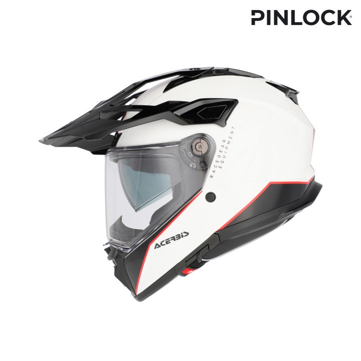 Casque moto trail Acerbis ATTACK - BLANC et NOIR