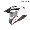 Casque moto trail Acerbis ATTACK - BLANC et NOIR
