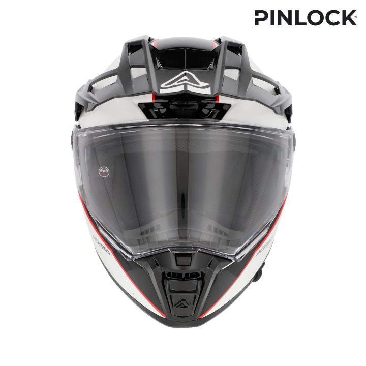 Casque moto trail Acerbis ATTACK - BLANC et NOIR