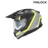 Casque moto trail Acerbis ATTACK - NOIR et JAUNE FLUO