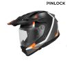 Casque moto trail Acerbis ATTACK - NOIR et ORANGE FLUO