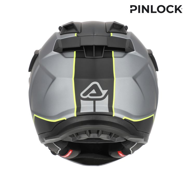 Casque moto trail Acerbis ATTACK - GRIS et JAUNE