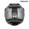 Casque moto trail Acerbis ATTACK - GRIS et JAUNE