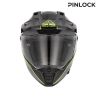 Casque moto trail Acerbis ATTACK - GRIS et JAUNE