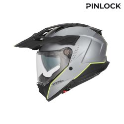 Casque moto trail Acerbis ATTACK - GRIS et JAUNE 2