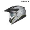 Casque moto trail Acerbis ATTACK - GRIS et JAUNE