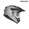 Casque moto trail Acerbis ATTACK - GRIS et JAUNE