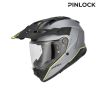 Casque moto trail Acerbis ATTACK - GRIS et JAUNE