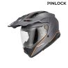 Casque moto trail Acerbis ATTACK - GRIS et ORANGE