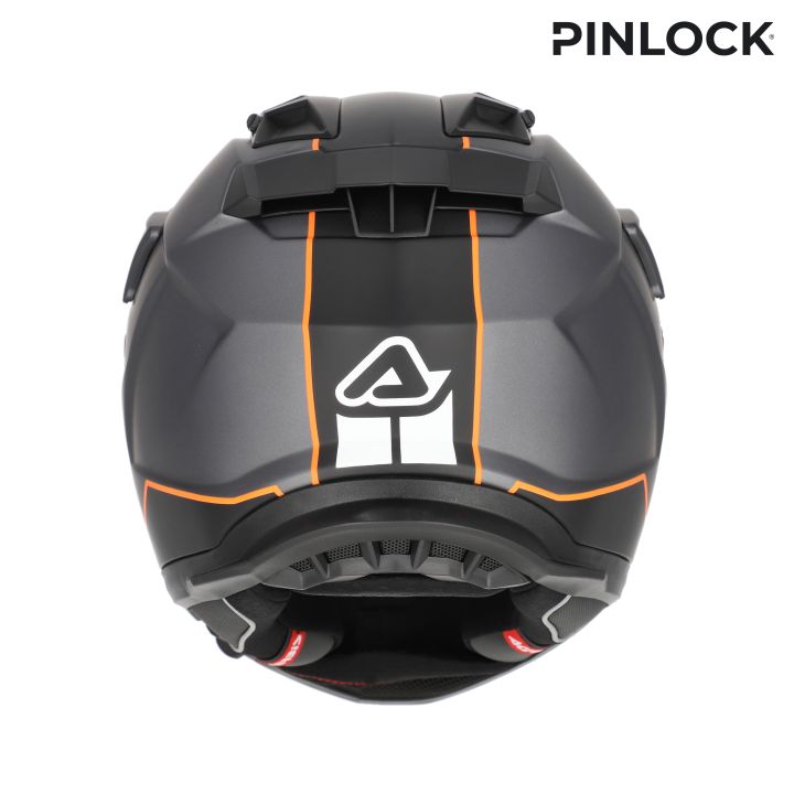 Casque moto trail Acerbis ATTACK - GRIS et ORANGE