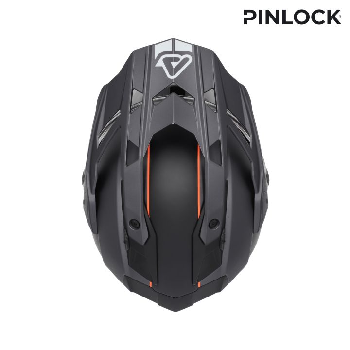 Casque moto trail Acerbis ATTACK - GRIS et ORANGE