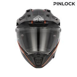 Casque moto trail Acerbis ATTACK - GRIS et ORANGE 2