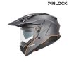 Casque moto trail Acerbis ATTACK - GRIS et ORANGE