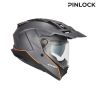 Casque moto trail Acerbis ATTACK - GRIS et ORANGE