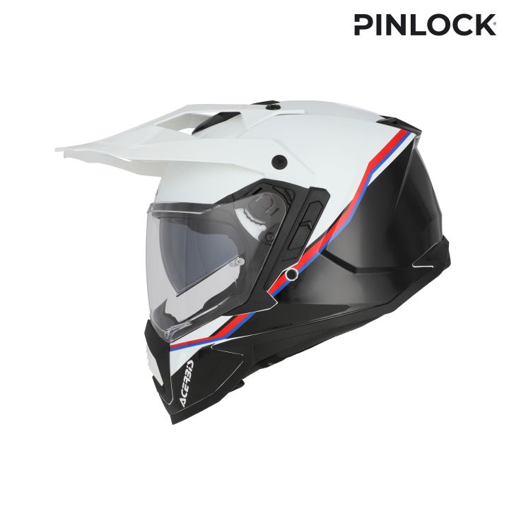 Casque moto trail Acerbis ASSAULT - BLANC et NOIR