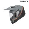 Casque moto trail Acerbis ASSAULT - NOIR et ORANGE FLUO