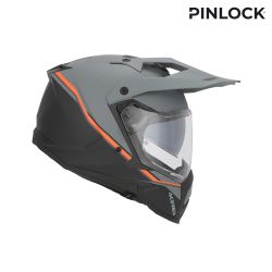 Casque moto trail Acerbis ASSAULT - NOIR et ORANGE FLUO 2