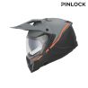 Casque moto trail Acerbis ASSAULT - NOIR et ORANGE FLUO