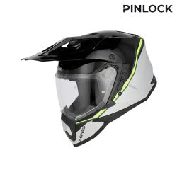 Casque moto trail Acerbis ASSAULT - NOIR et JAUNE FLUO