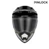 Casque moto trail Acerbis ASSAULT - NOIR et JAUNE FLUO