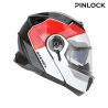 Casque moto Modulable Acerbis SEREL - BLANC et ROUGE